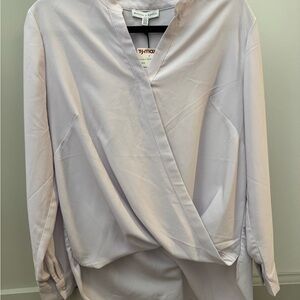 Light Gray Draped Blouse